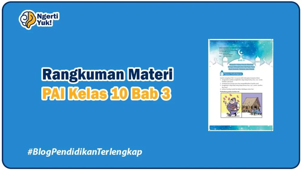 Rangkuman Materi PAI Kelas 10 Bab 3
